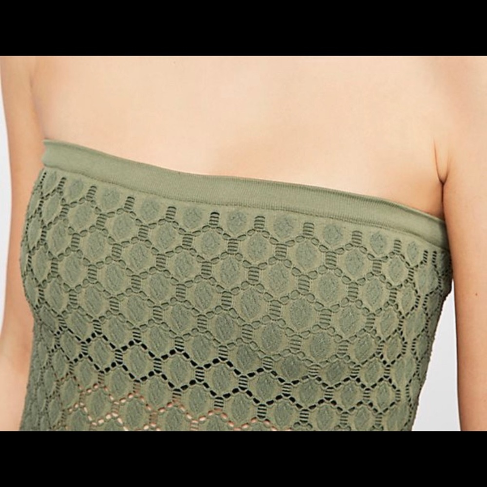 Dark green free people tube top